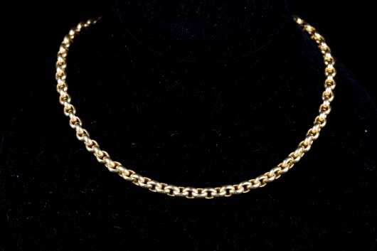 Cable Link Yellow Gold 18kt Necklace