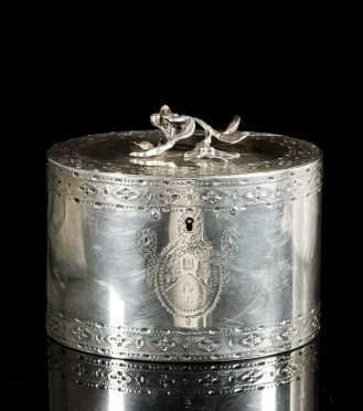 English Silver Georgian Tea Caddy