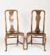 Pair of English Walnut Queen Anne Side Chairs