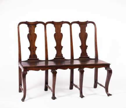 English Mahogany Triple Chair Back Settee ** AVAILABLE FOR $1800.00**