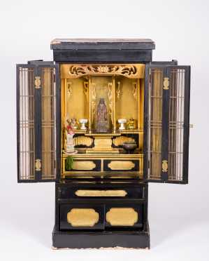 Chinese Lacquered Wood Shrine