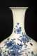 Chinese Blue and White Tall Neck Vase