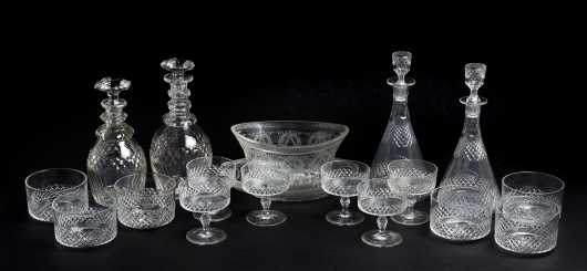 Lot of Early Cut Blown Glass with History **AVAILABLE FOR $200.00**