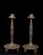 Pair of Regency Carved Wooden Candlesticks