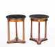 Pair of French Empire Style Marble Top Side Tables