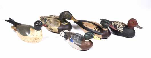 Five Contemporary Duck Decoys