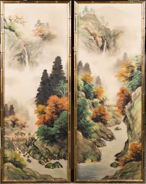 Two Chinese Hanging Panel Paintings