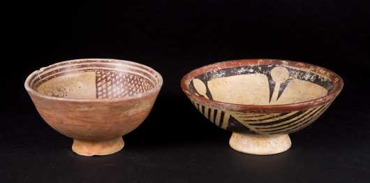 Two Early Decorated Pottery Bowls