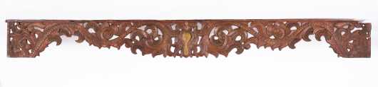 Carved Indo/Persian Wooden Valance