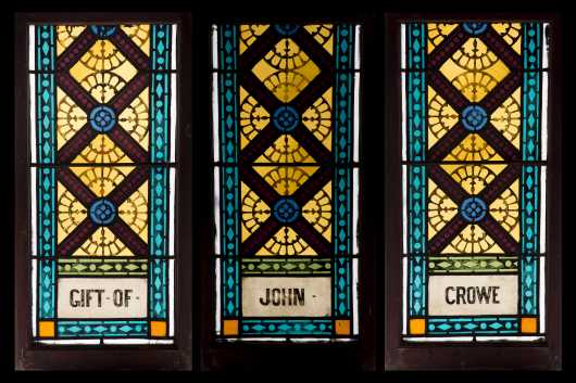 Three Stained Leaded Glass Windows
