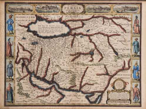 Kingdom of Persia Map, John Speed, 1626