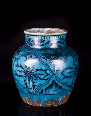 Persian Glazed Jar, Kashan