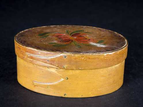Shaker Painted Three Finger Oval Box