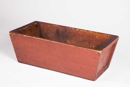 Canterbury or Enfield, NH Red Painted Shaker Dough Box