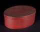 Shaker Four Finger Oval Box in Red Paint