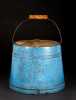 Shaker Blue Painted Covered Pail