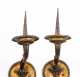 French Gilt Bronze Pricket Form Candle Wall Sconces