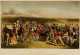 "The Golfers, a grand match played over St. Andrews Links." Hand colored engraving