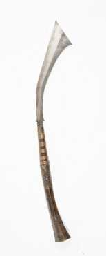 Moro Panabas Sword/Ax With Deeply Curved Blade