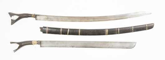 Two Northern Sumatran Sikin Pasangan Swords