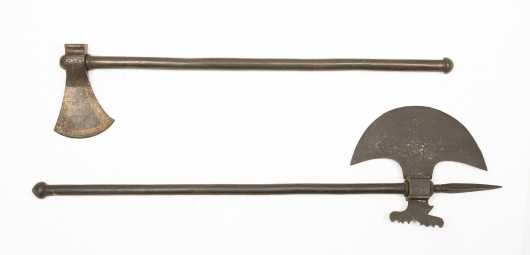 Indian Halberd And An Indian Battle Ax