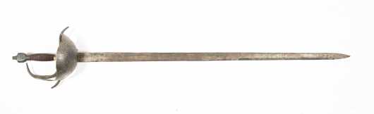 European Late 17th Century Style Half Cup Hilt Sword