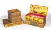Three Wooden Mustard Boxes Along with a Medicine Crate