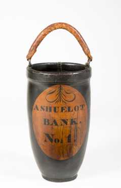"Ashuelot Bank" Leather Fire Bucket "NO. 1"