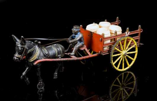 "Wilkins" Cast Iron Horse and Cart