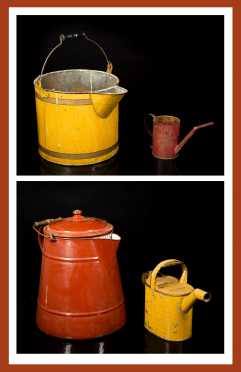 Pouring Painted Tin Can Lot