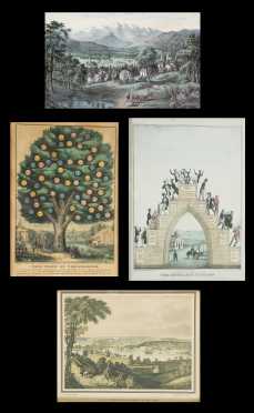 Lot of Four Currier and Ives and Other Prints
