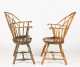 Two Similar Knuckle Arm Windsor Chairs