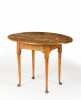 Curly Maple Oval Top Queen Anne Tea Table