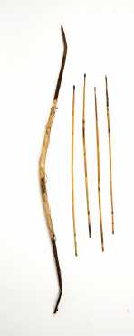 North American Archery Bow and Four Arrows