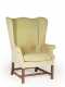 New England Mahogany Chippendale Wing Chair