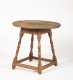 Oval Top Four Way Splayed Stretcher Base Tea Table