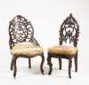 Two Victorian Pierce Carved Side Chairs