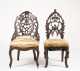 Two Victorian Pierce Carved Side Chairs