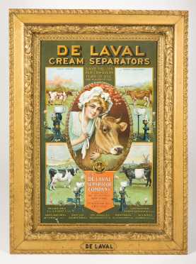 "De Laval Cream Separators" Tin Lithographed Sign