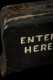 "Enter Here" Wooden Sign