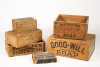 Lot of Six Country Boxes with Advertising