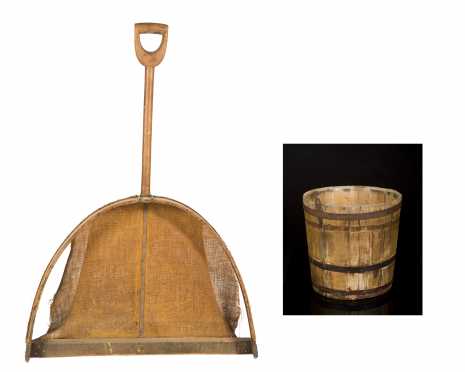 Shaker Grain Shovel and Sap Bucket