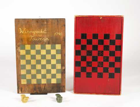 Two Painted Checkerboards