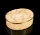 Oval Carved Ivory Horse Snuff Box