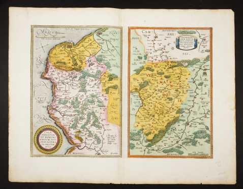 Two 16thC Colored Continental Maps