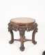 Chinese Marble Top Table and Dragon Bronze Dish