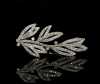 Cartier Platinum and Diamond Laurel Leaf Brooch