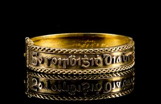 Gold Victorian Bracelet with Gaelic