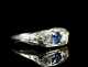 Edwardian Diamond and Sapphire Ring