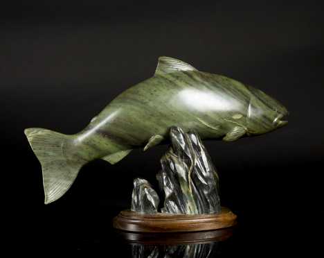 Inuit Carved Salmon by Alexander